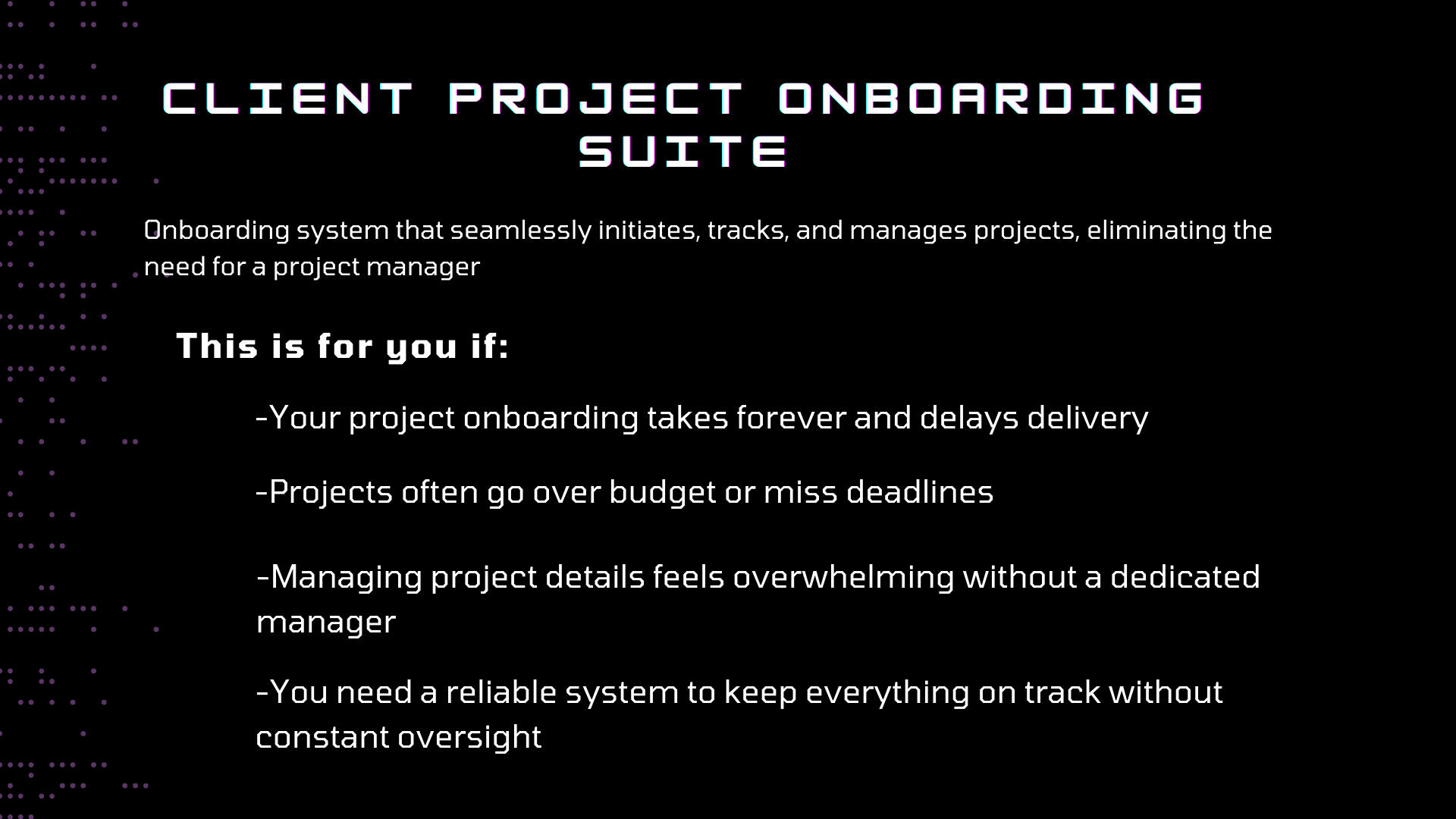 Client Project Onboarding Suite