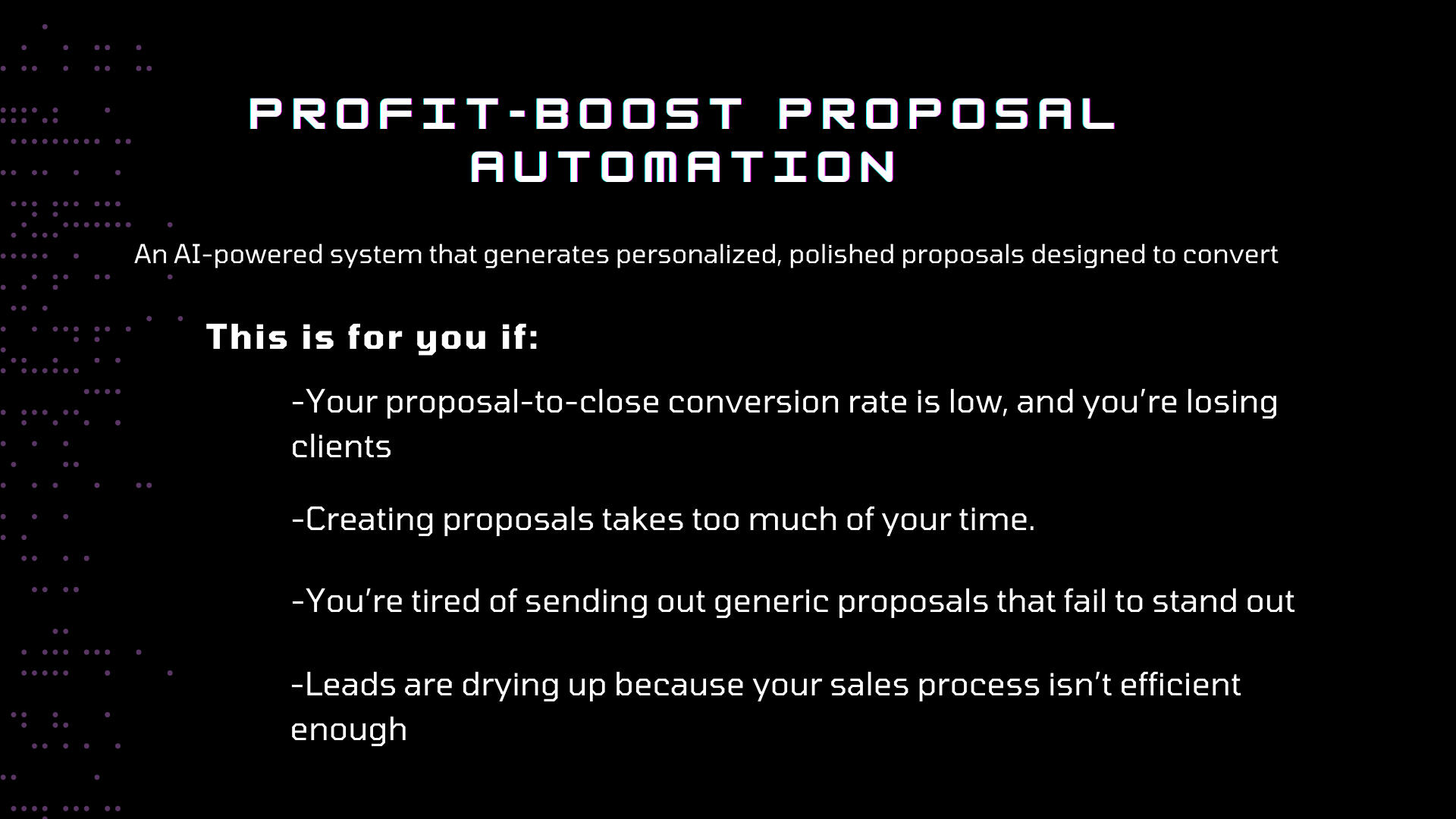 Profit-Boost Proposal Automation